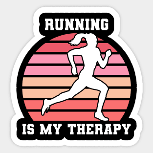 Running Is My Therapy Sticker